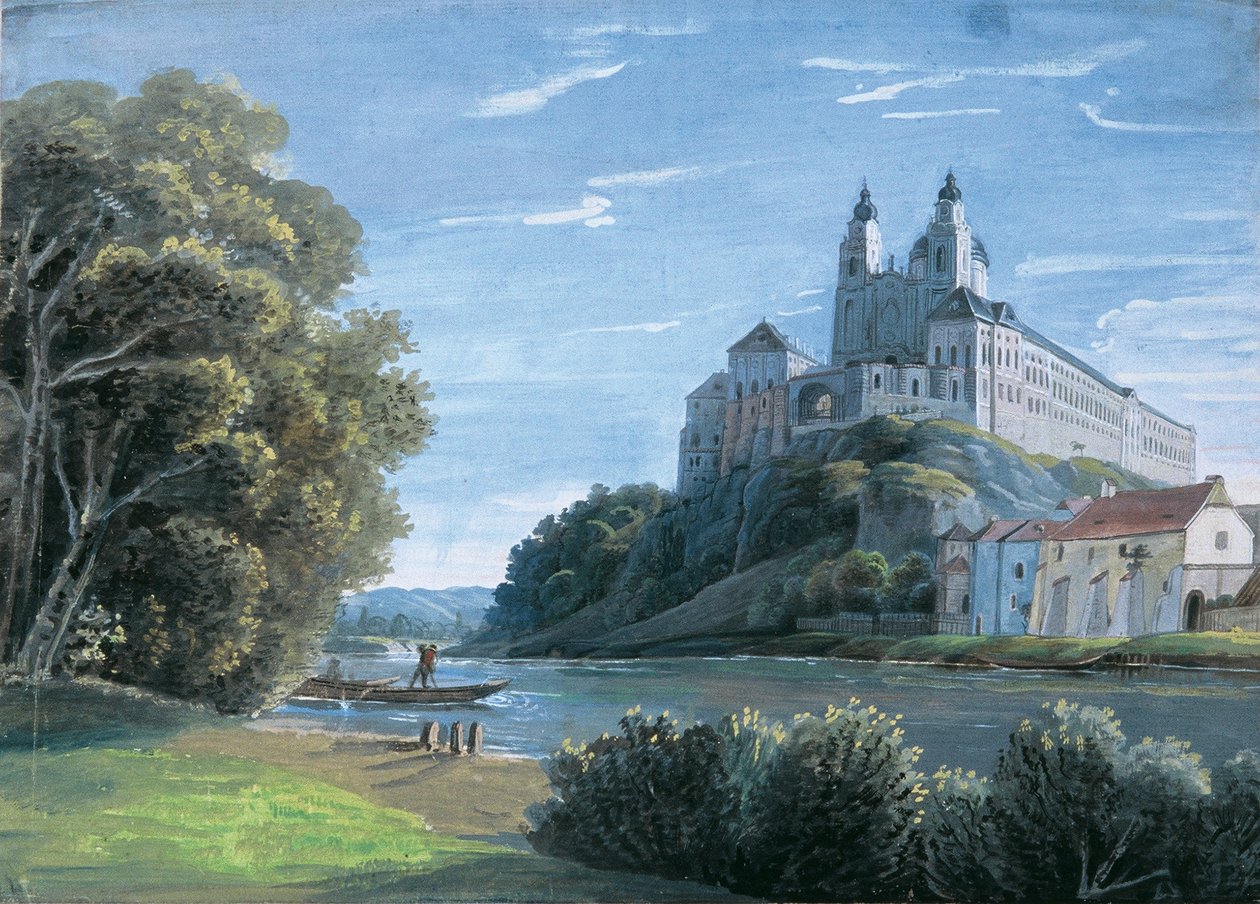 Vista da Abadia de Melk de Leopold Blonder