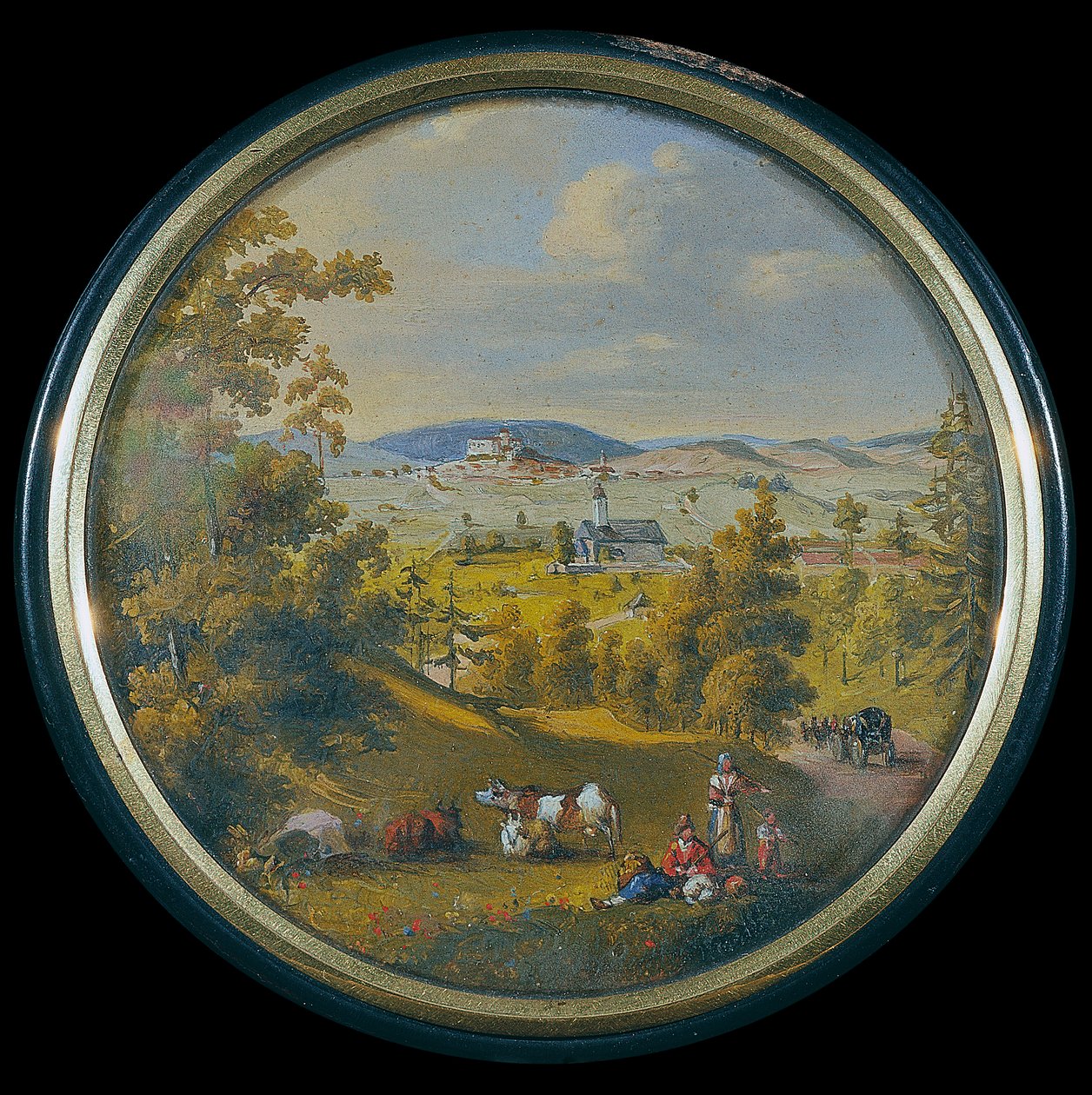 Vista de Weitra no Waldviertel de Leopold Blonder