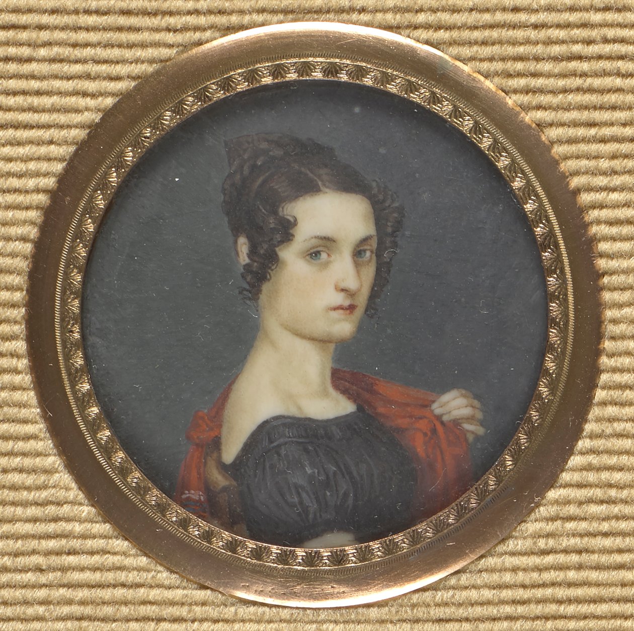 Retrato de uma senhora em um vestido escuro de Leopold Blonder