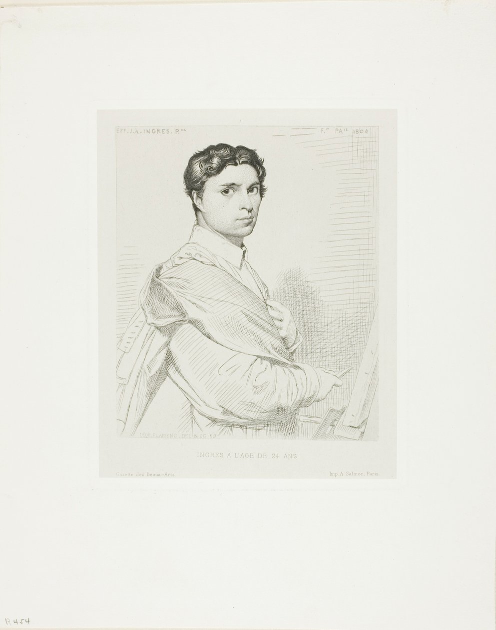 Ingres aos vinte e quatro anos de Leopold Flameng