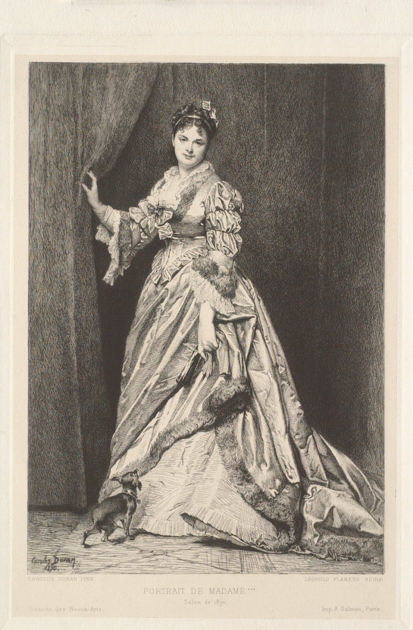 Retrato de Madame *** de Leopold Flameng
