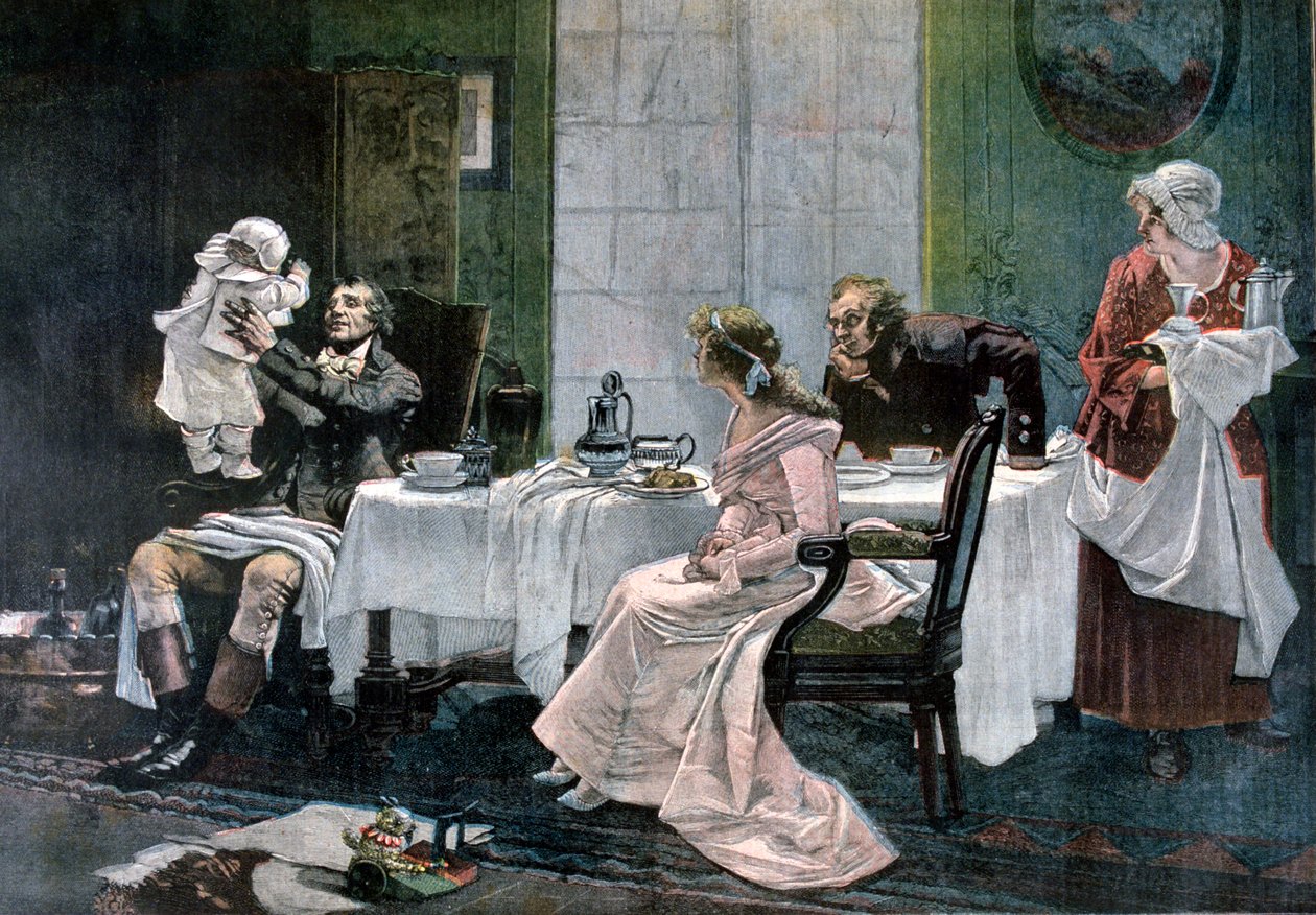 O almoço de Camille Desmoulins, 1892 de Leopold Flameng