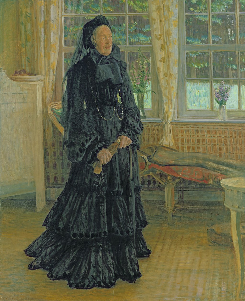 Marie Zacharias (1828-1907) Dia chuvoso, 1904 de Leopold Karl Walter von Kalckreuth