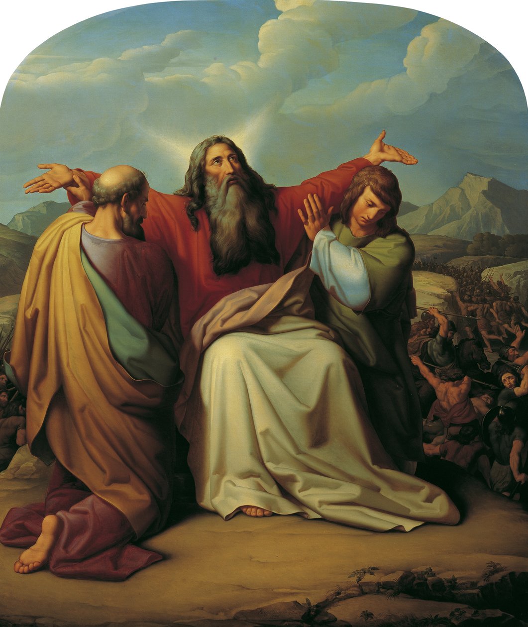 Moisés orando pela vitória de Leopold Kupelwieser