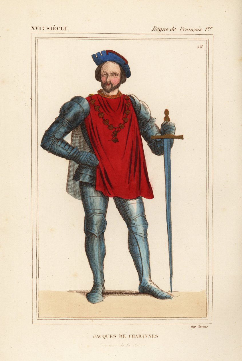 Jacques de Chabannes, seigneur de la Palice, militar francês de Leopold Massard