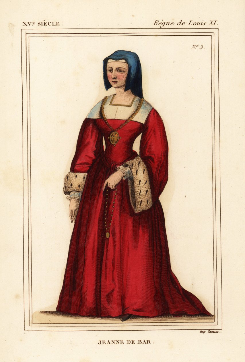 Jeanne de Bar, filha única de Robert de Bar, mulher de Louis de Luxembourg de Leopold Massard