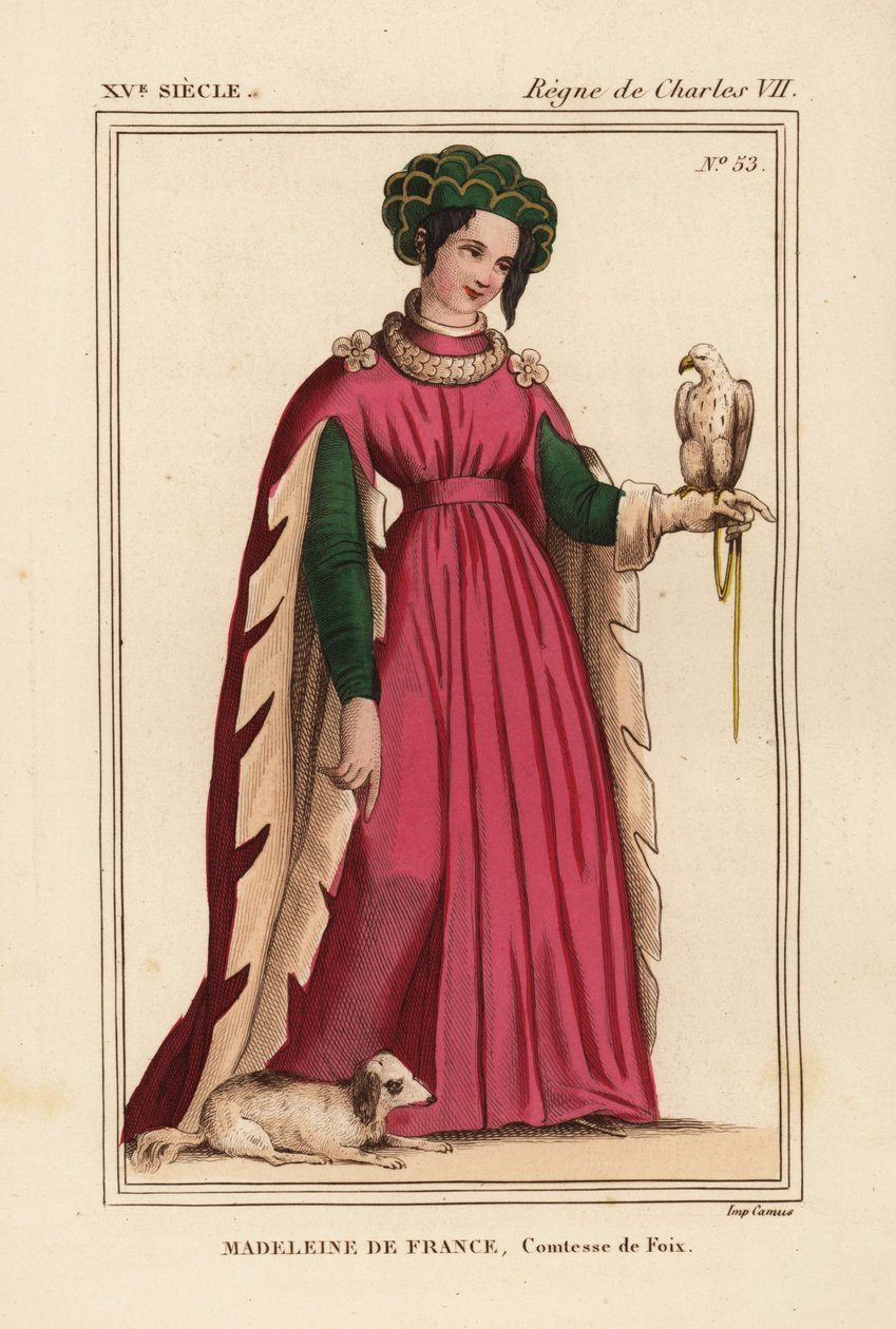 Madeleine de France, condessa de Foix, filha do rei Carlos VII de França de Leopold Massard
