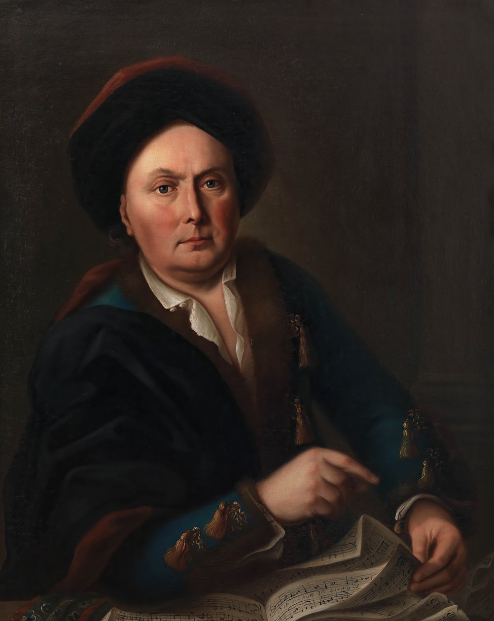 Retrato do cantor Ludwig Lodewijk van Beethoven 1712-1773..., 1773. de Leopold Radoux