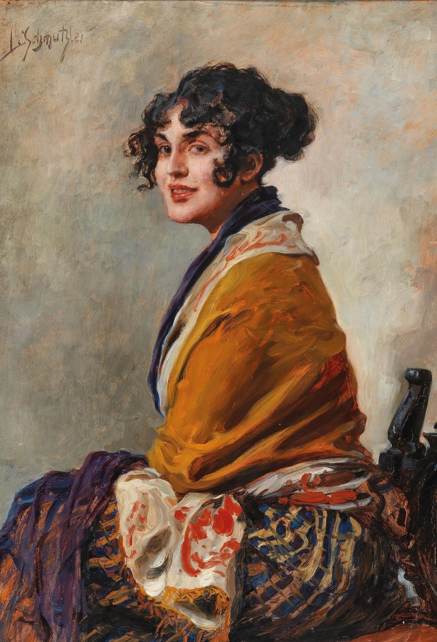 Retrato da atriz Lili Marberg 1876-1962. de Leopold Schmutzler