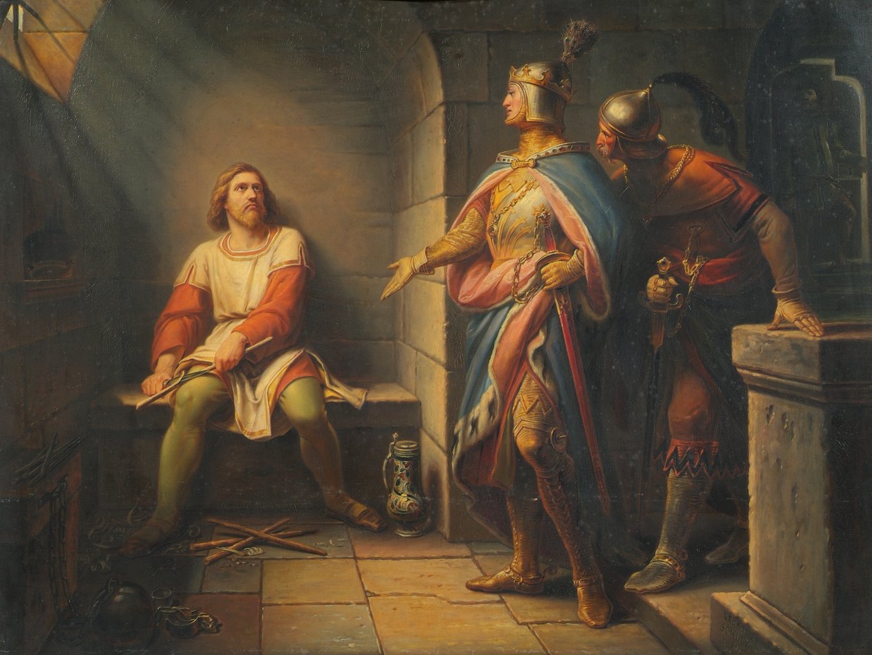 Ludwig, o bávaro, anuncia sua libertação a Frederico, o Belo, em 1314 e oferece-lhe co-regência de Leopold Schulz
