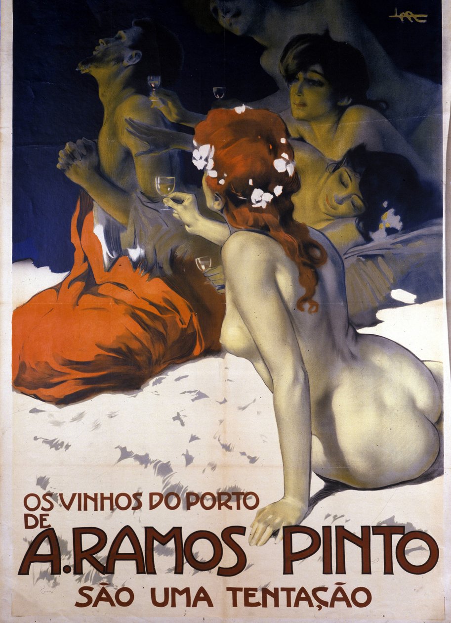 Publicidade a vinhos portugueses. Cartaz de Leopoldo Metlicovitz, ca. 1915. de Leopoldo Metlicovitz