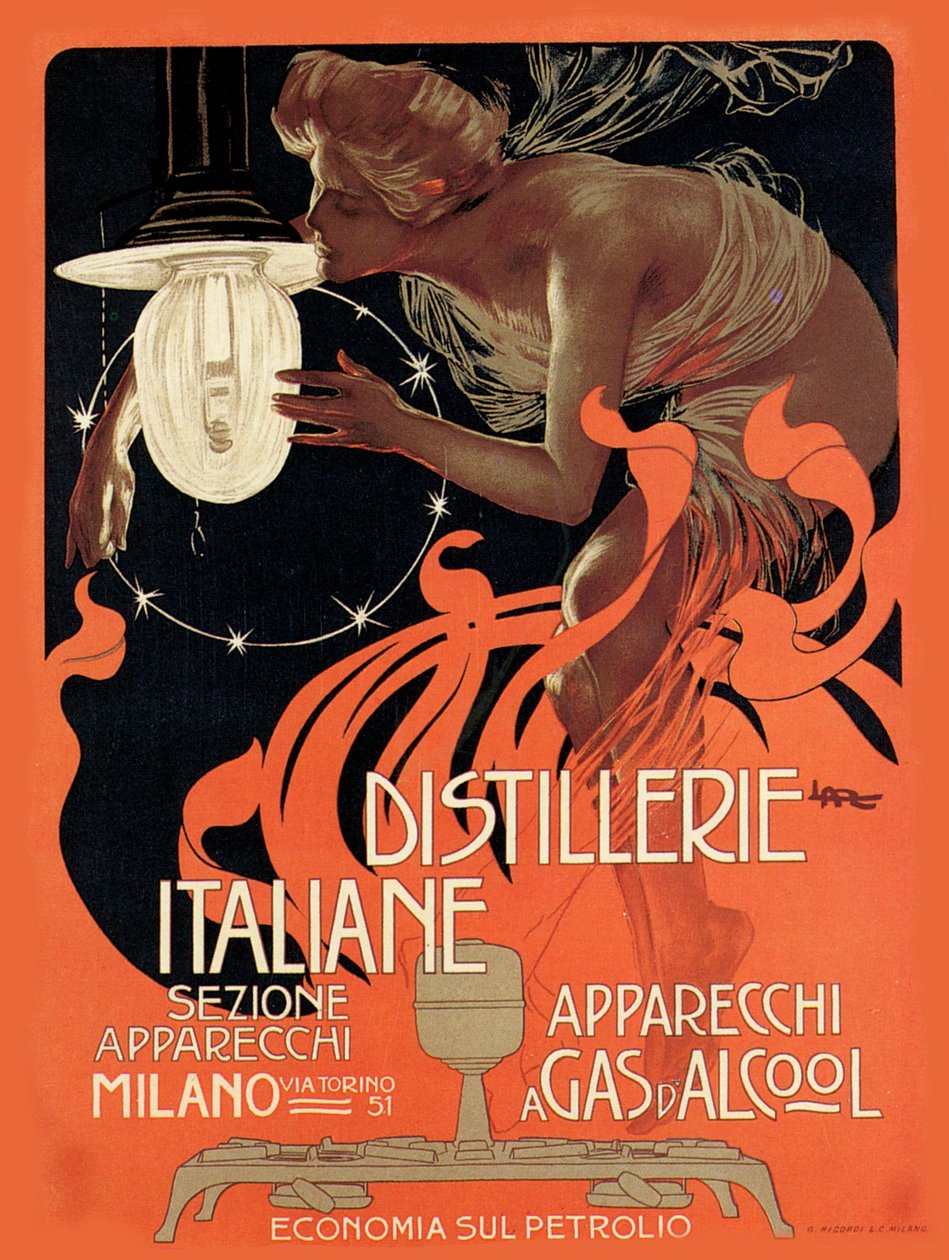 Destilarias italianas, década de 1890. de Leopoldo Metlicovitz