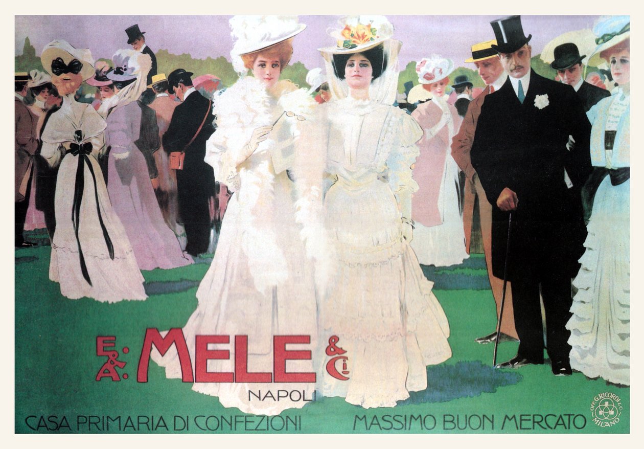 Moda Mele para os ricos nas corridas de Leopoldo Metlicovitz