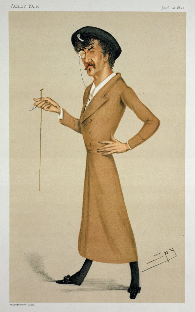 &39;A Symphony&39;, desenho animado de Sir James Abbott McNeill Whistler (1834-1903) de &39;Vanity Fair&39;, 12 de janeiro de 1878 de Leslie Matthew Ward