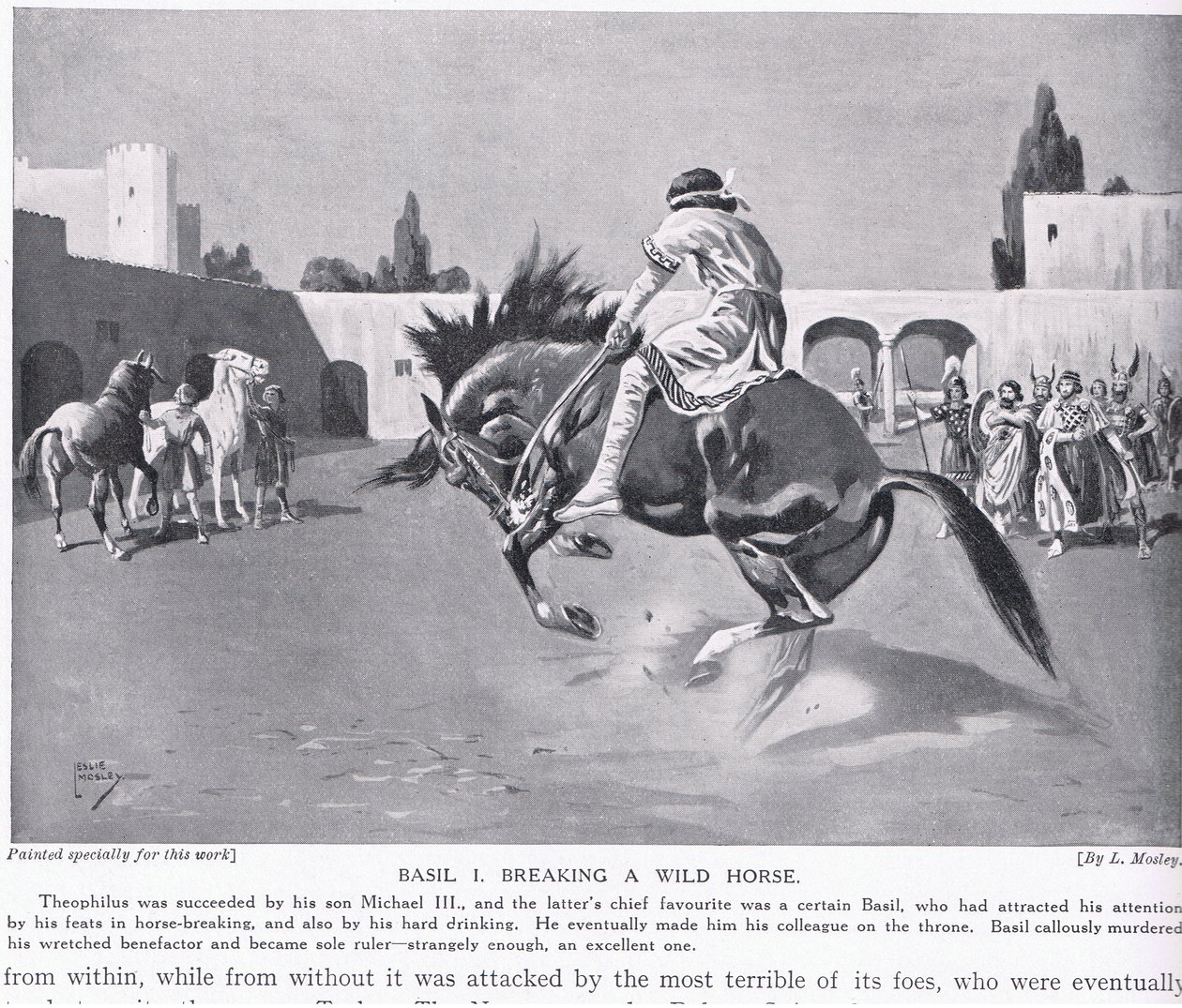 Basil I, quebrando um cavalo selvagem de Leslie Mosley
