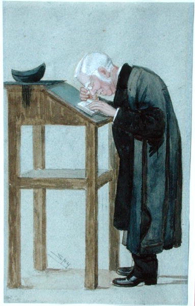 Caricatura de um Don Oxford (aguarela sobre papel) de Leslie Matthew Ward