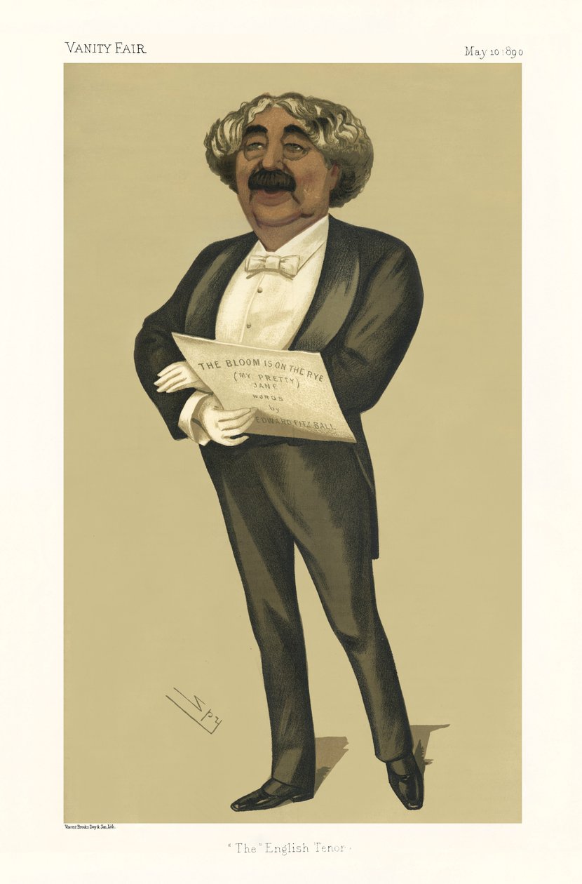 John Sims Reeves - retrato de pé de Leslie Matthew (1851 1922) Ward