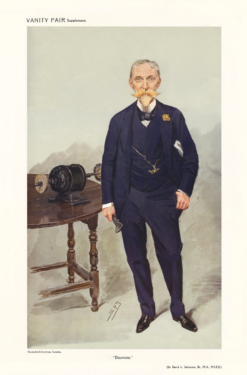 Sir David Lionel Goldsmid-Stern-Salomons - retrato de pé de Leslie Matthew (1851 1922) Ward