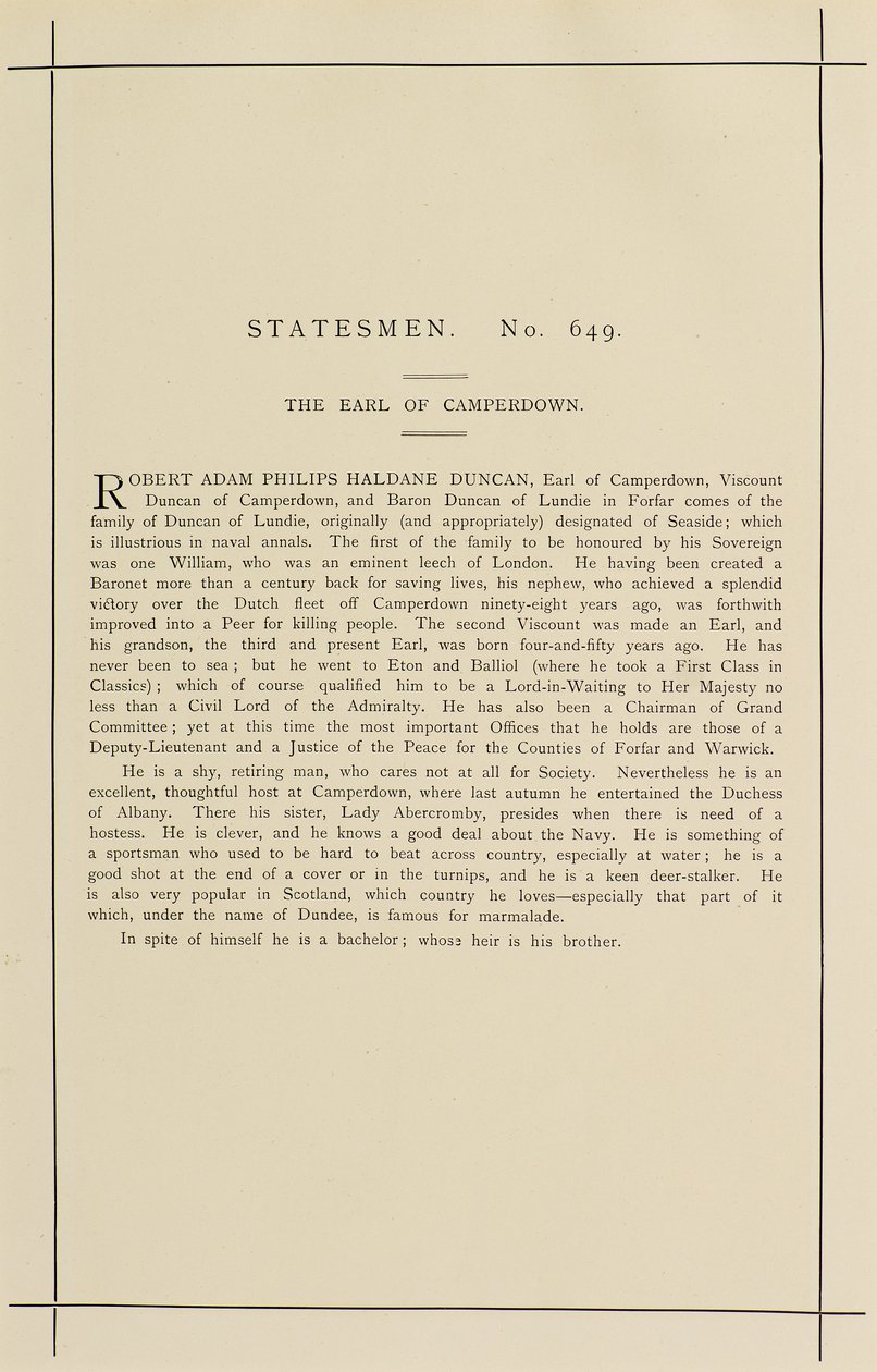 O Conde de Camperdown de Leslie Matthew Ward