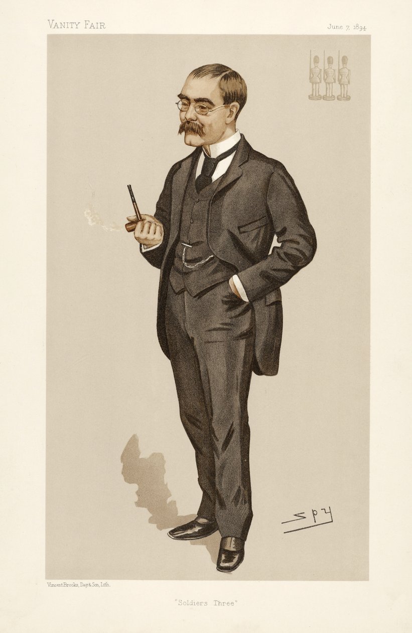 Rudyard Kipling (1865 - 1936), da Vanity Fair, pub. 1894 (litografia a cores) de Leslie Matthew Ward