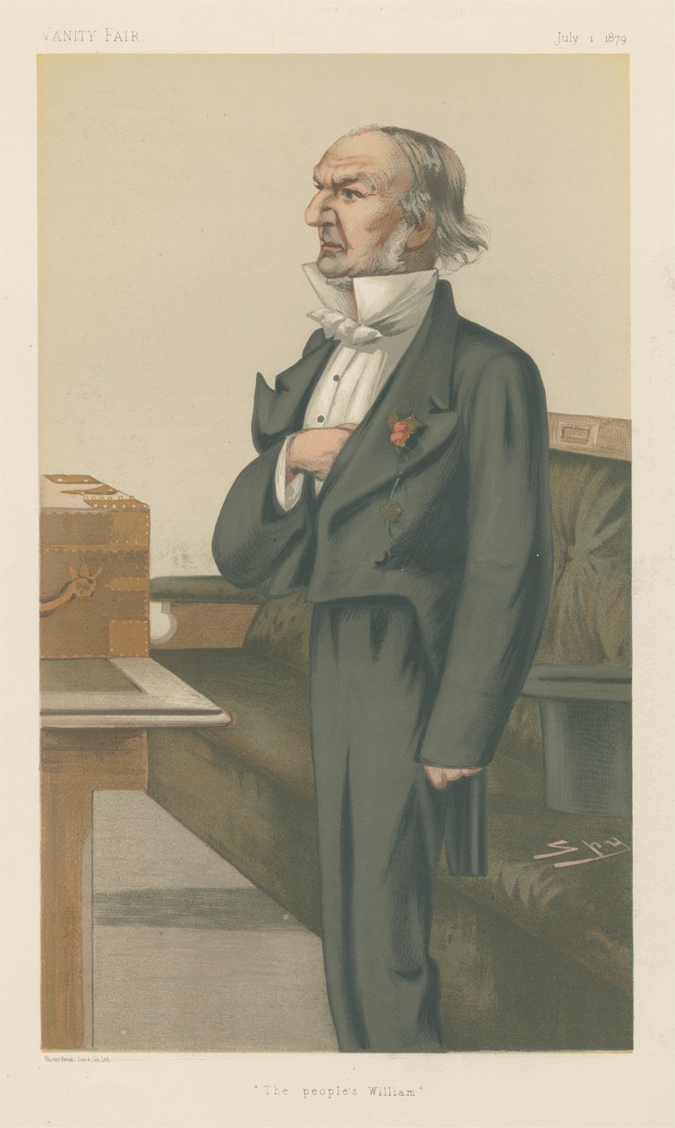 Primeiros Ministros - Vanity Fair. "O Guilherme do povo". O Rt. Hon. William Ewart Gladstone. 1 de Julho de 1879 de Leslie Matthew Spy Ward