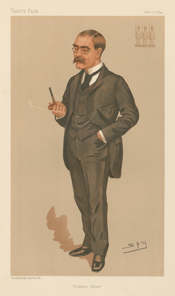 Soldiers Three, Rudyard Kipling (série Vanity Fair) de Leslie Matthew Spy Ward