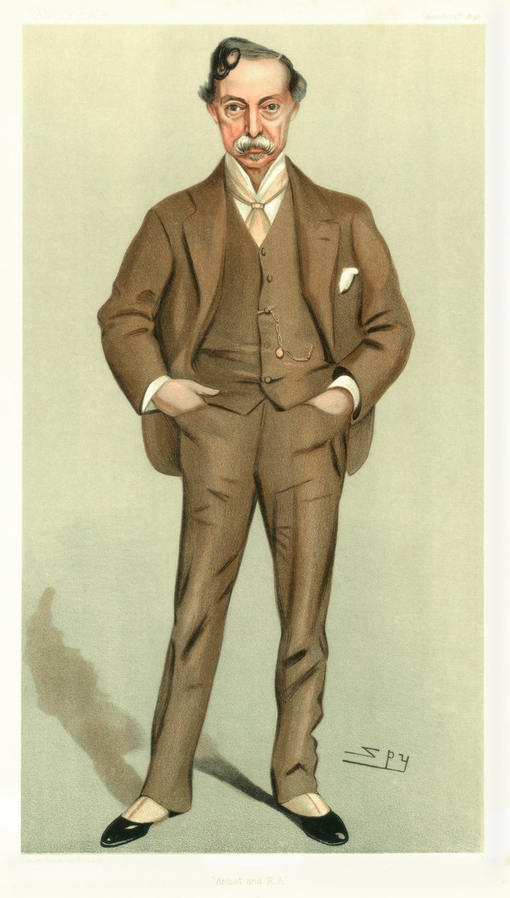 Artista e RA, William Quiller Orchardson, artista escocês, 1898. de Leslie Matthew Ward