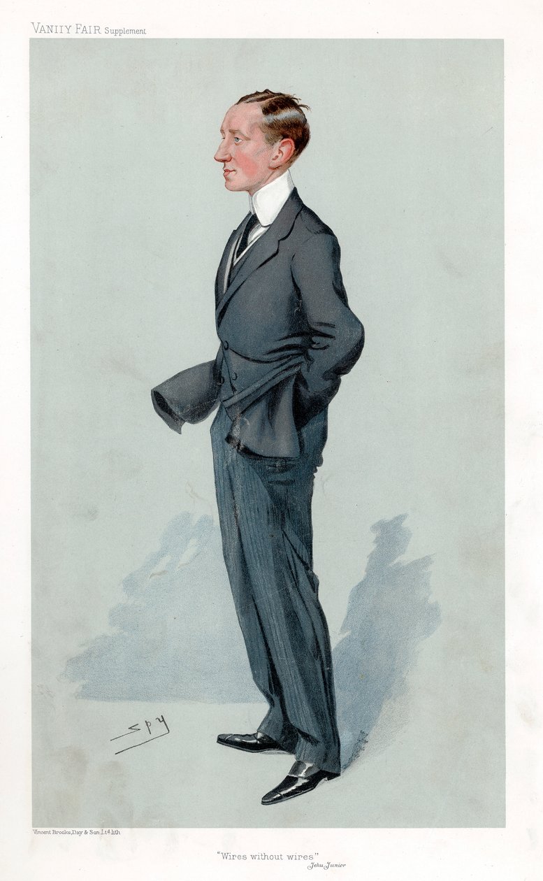 Guglielmo Marconi, físico e inventor italiano e pioneiro da telegrafia sem fio de Leslie Matthew Ward