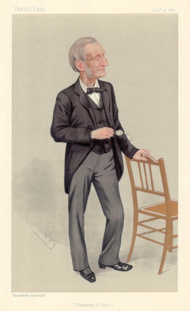 John Hall Gladstone, químico inglês, 1891 de Leslie Matthew Ward