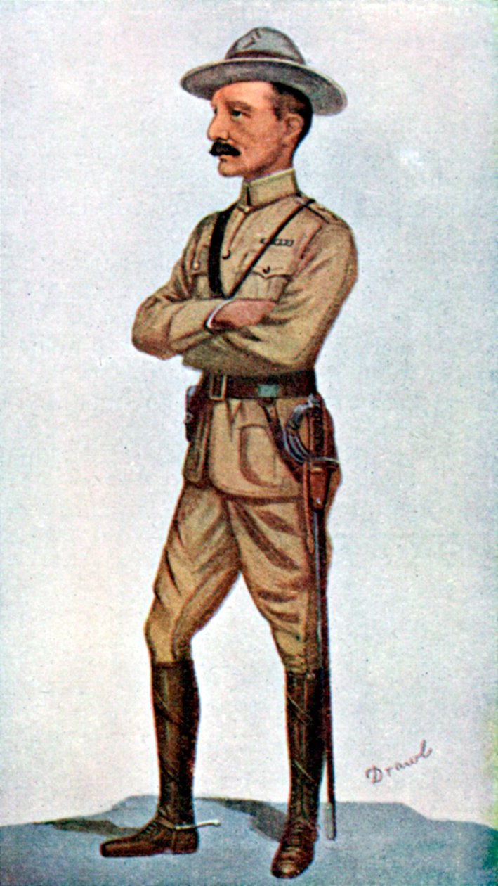 Robert Baden-Powell, soldado inglês, 1900. de Leslie Matthew Ward