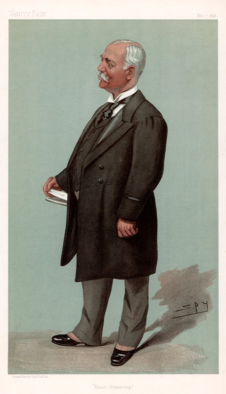 Union Steamship Sir Francis Henry Evans, empresário e político britânico, 1896. de Leslie Matthew Ward