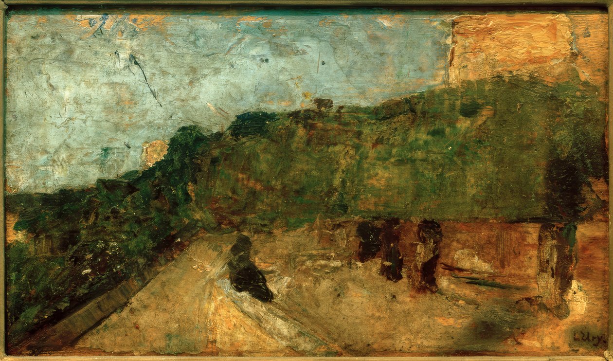 Trilha de montanha em Roma (zona rural italiana) de Lesser Ury