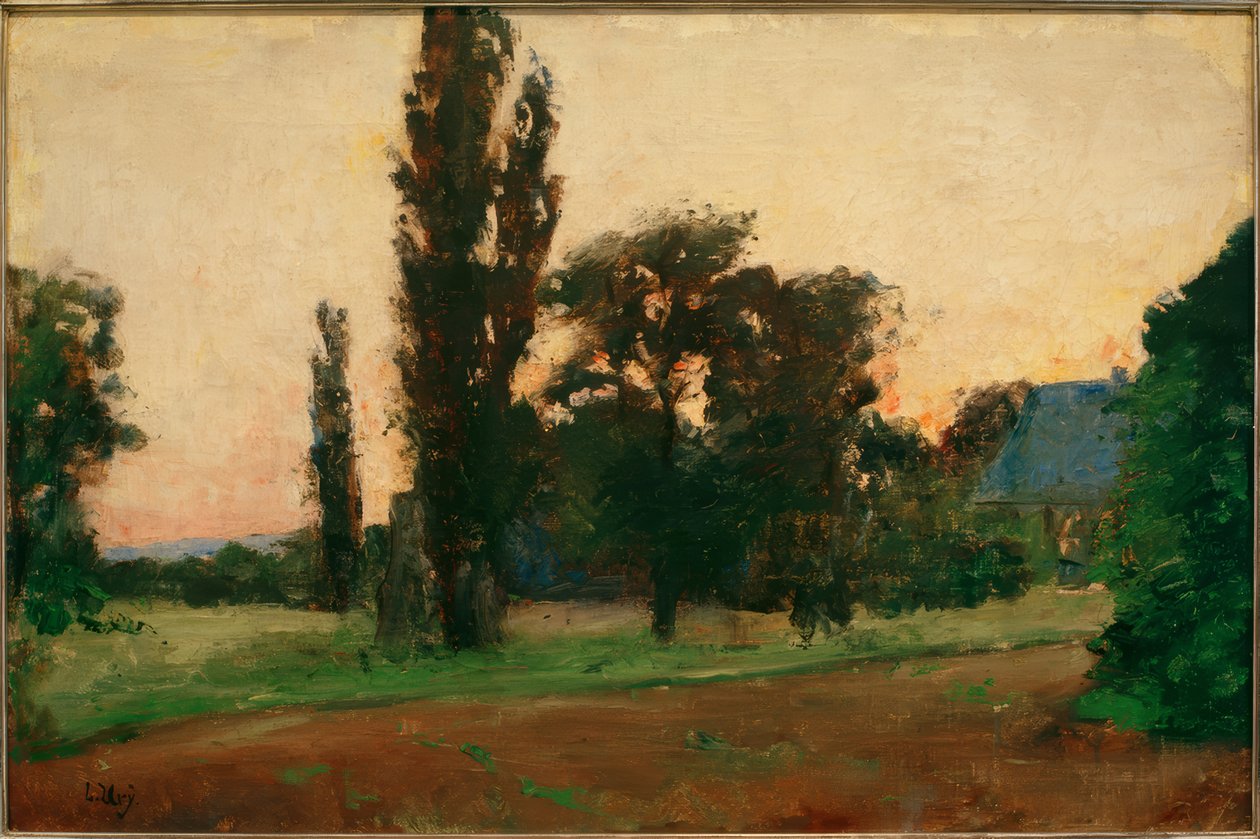 O humor da noite sobre a paisagem renana de Lesser Ury
