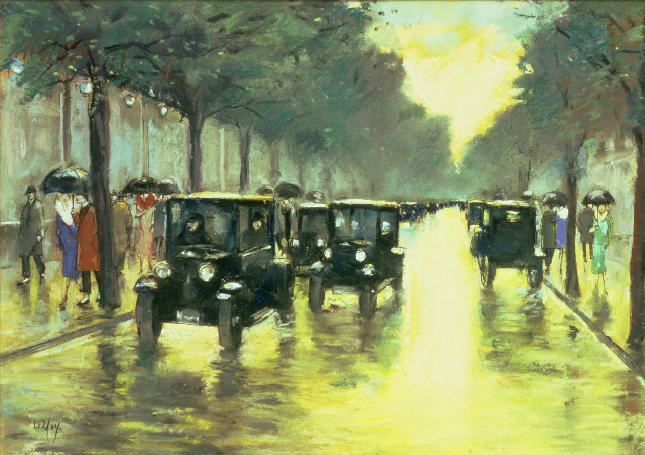 Cena de rua de Lesser Ury