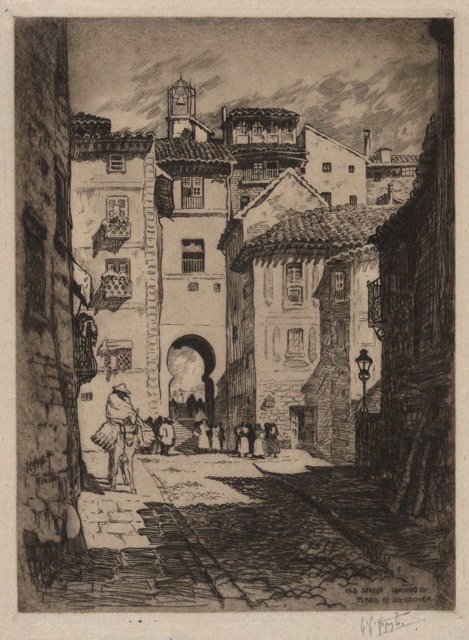 Rua que leva à Plaza de Zocodover, Toledo de Lester George Hornby
