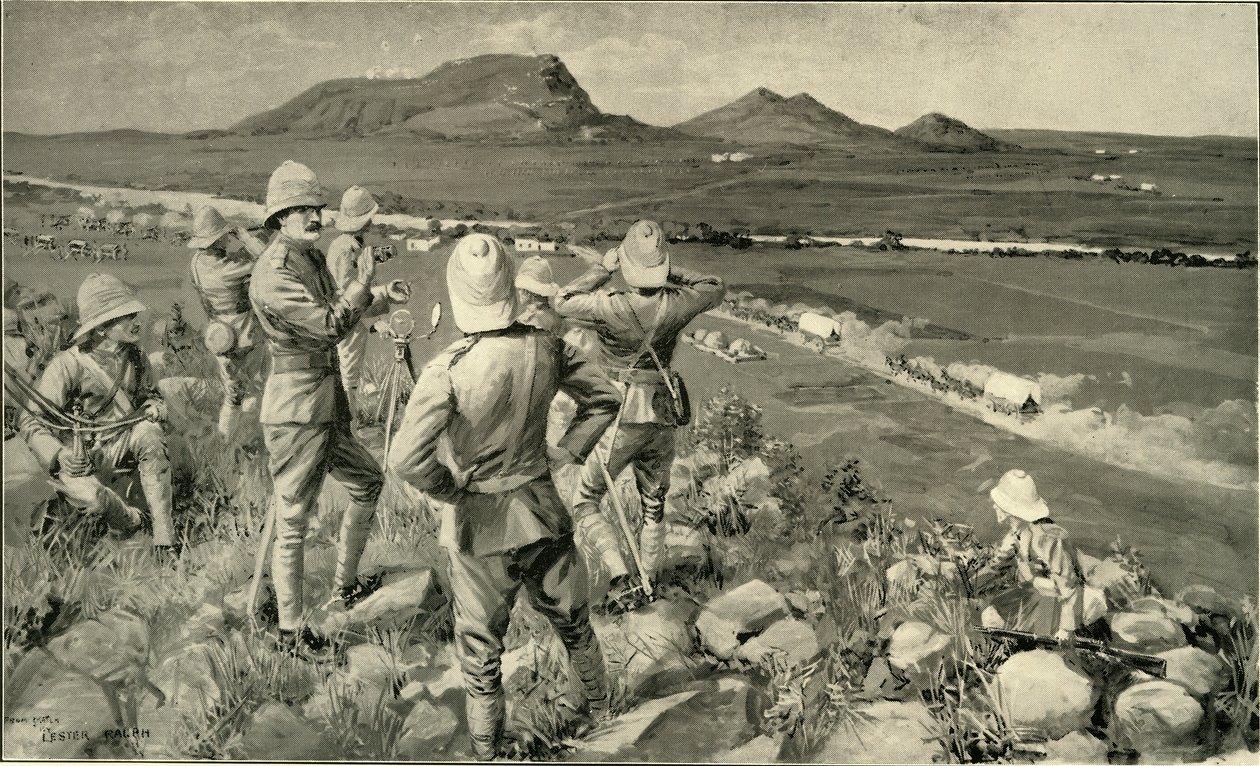 Fighting Mac e a Highland Brigade em ação em Koodoesberg