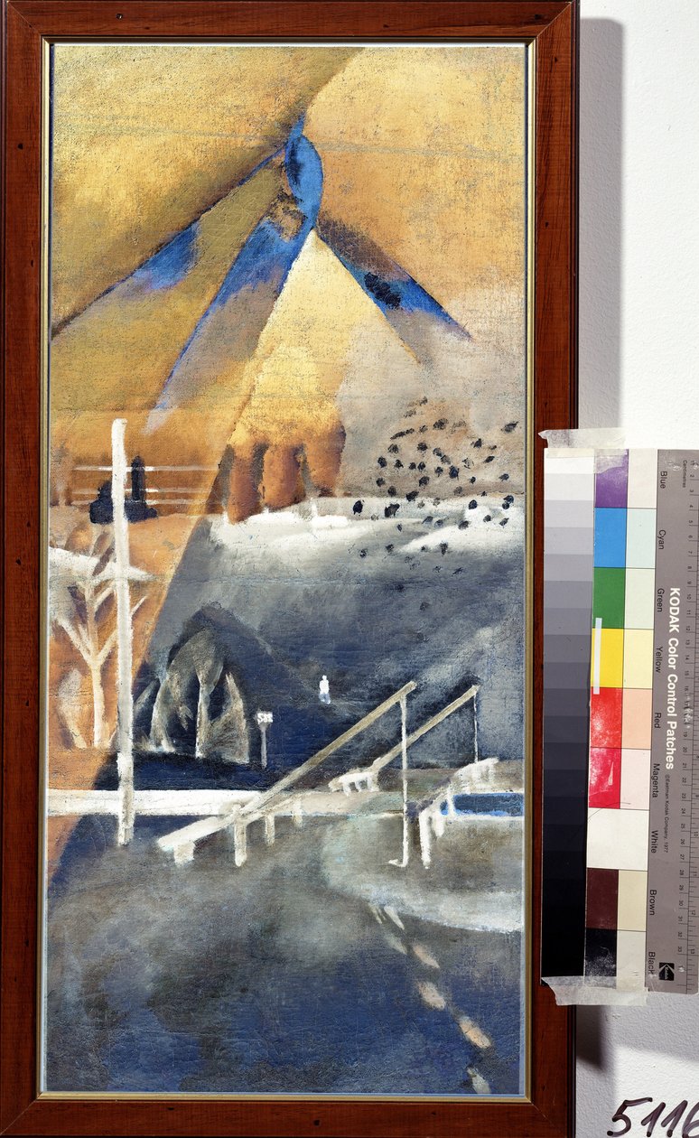 Pintura "Winter Landscape" de Lev Alexandrovich Bruni (1894-1948) 1918 Colecção privada de Lev Aleksandrovitc Bruni