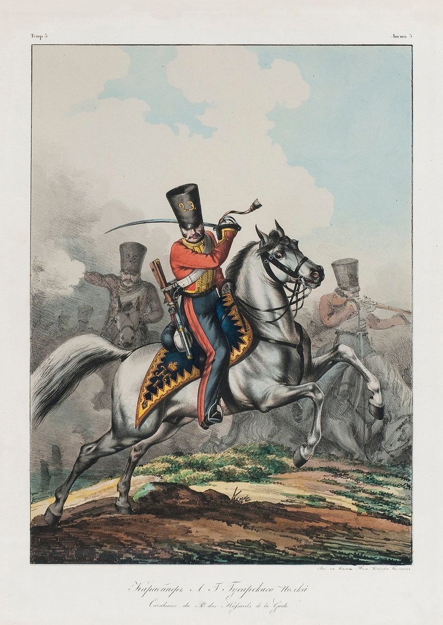 Carabinier do regimento Hussar, década de 1830 de Lev Alexandrovich Belousov