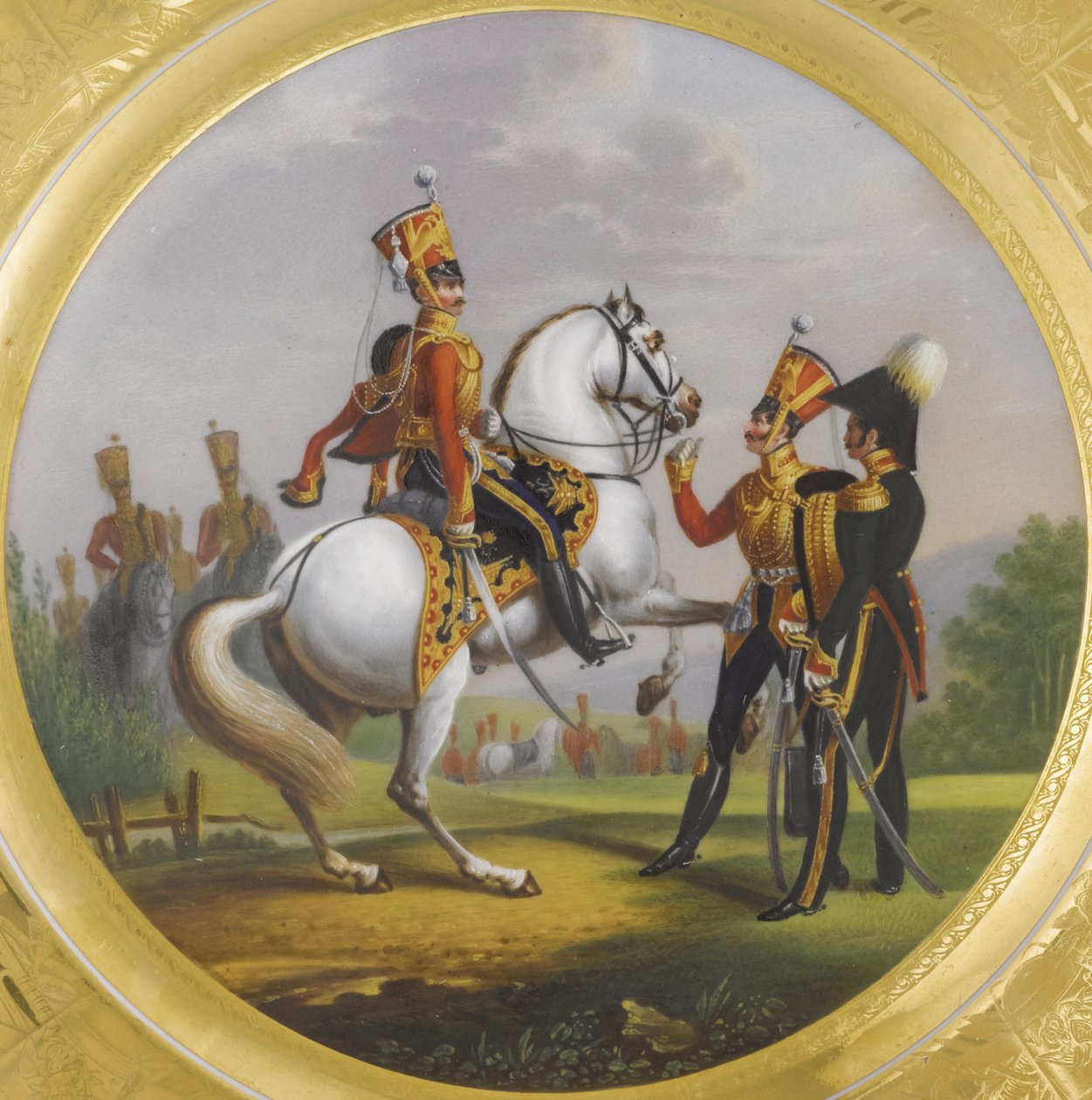 Diretor e Suboficial do Regimento Hussar dos Salva-Vidas, 1829 de Lev Alexandrovich Belousov