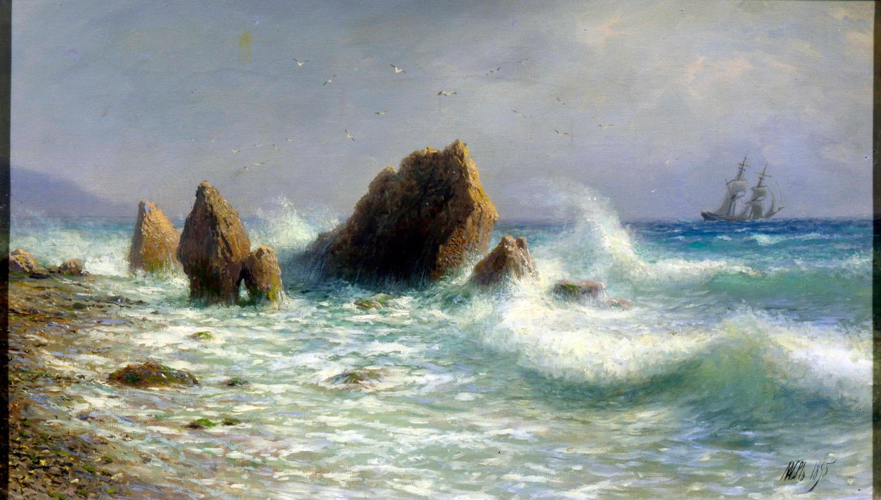 Na costa de Livadia, 1895. de Lev Felixovich Lagorio
