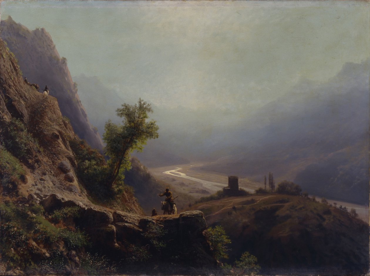 Nas montanhas do Cáucaso, 1879 de Lev Felixovich Lagorio