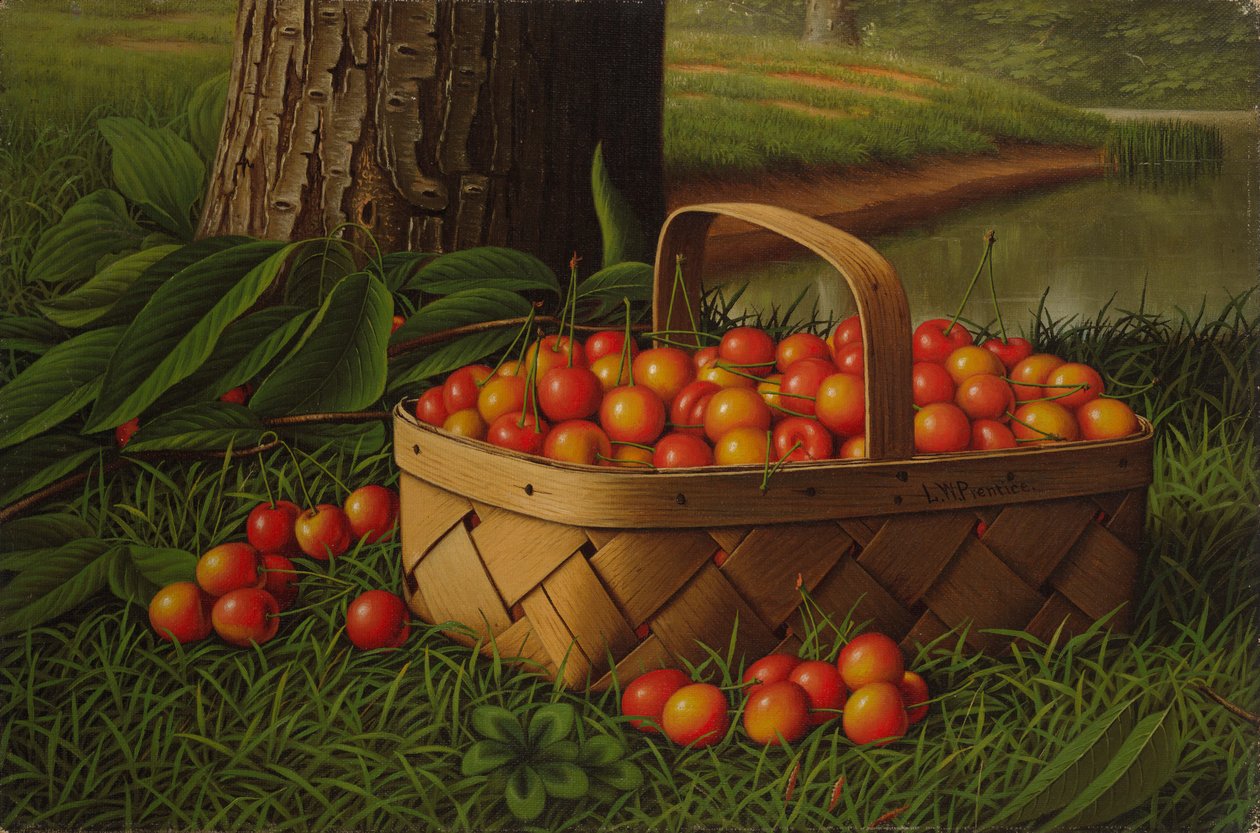 Cerejas em uma cesta de Levi Wells Prentice