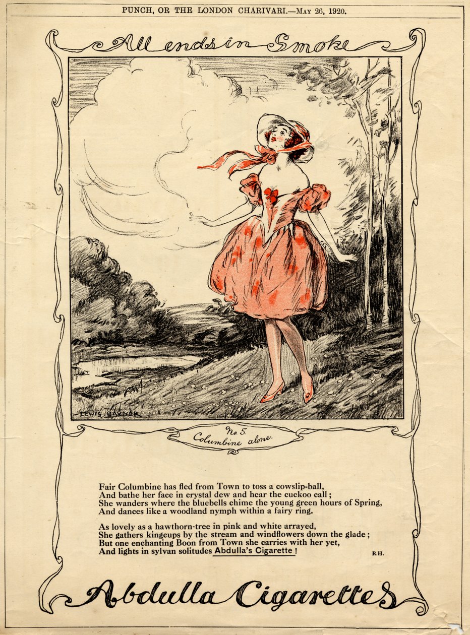 Abdulla Cigarettes, 1920 de Lewis Baumer
