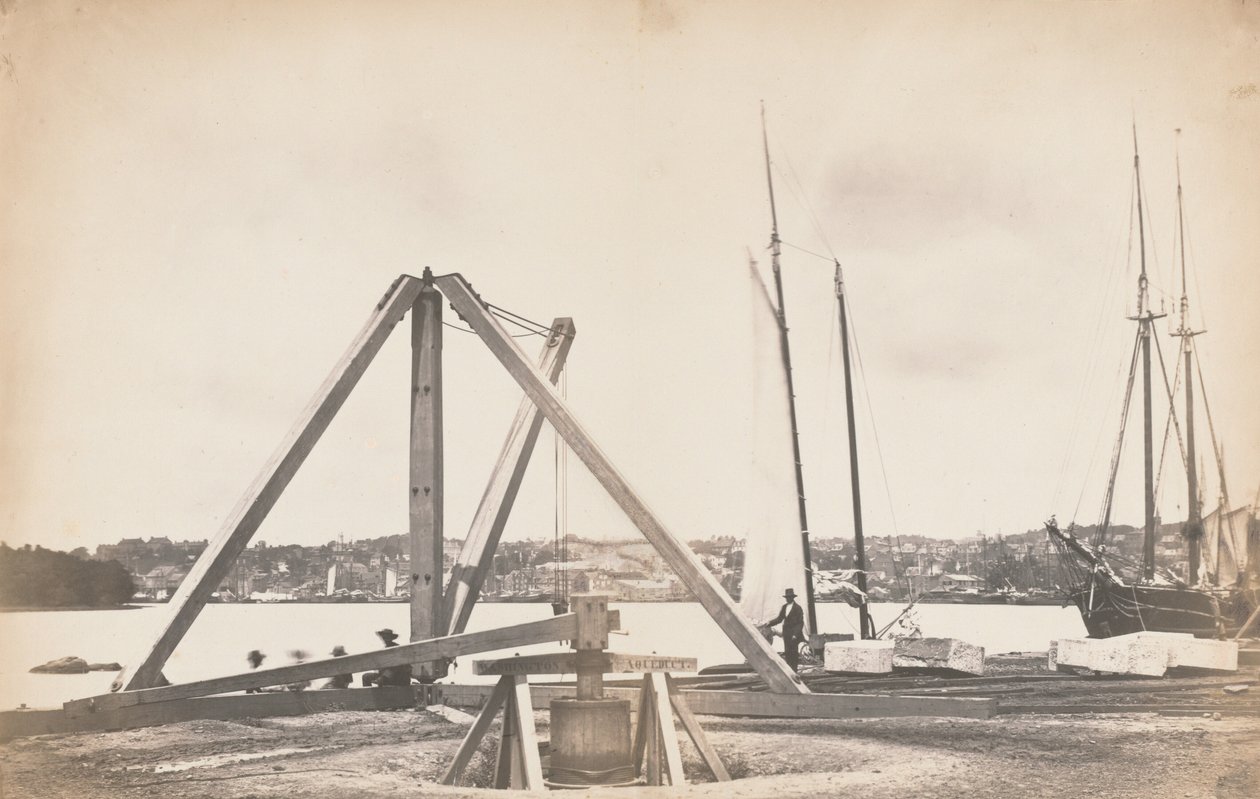Construção do Aqueduto de Washington de Lewis Emory Walker