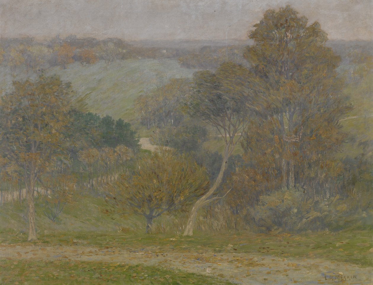 Hill and Hollow, c.1896 (óleo sobre tela) de Lewis Henry Meakin
