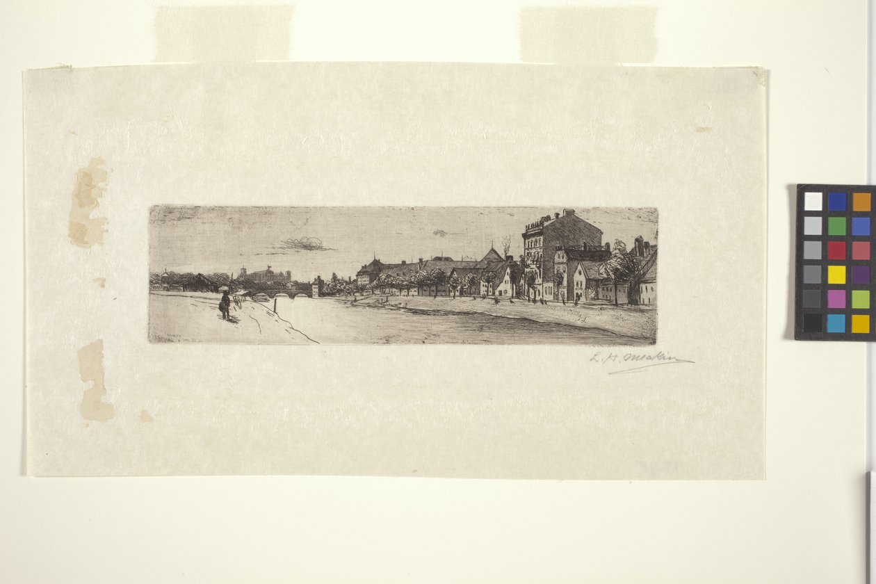 O rio Isar (tinta) de Lewis Henry Meakin