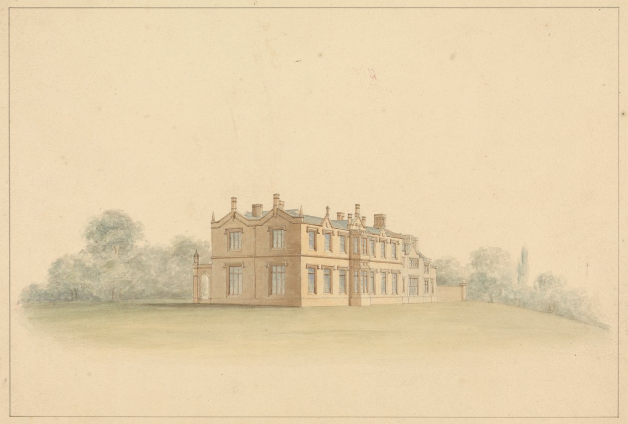 Desenho para uma Villa Tudoresca de Lewis Vulliamy