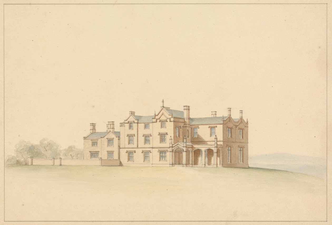 Desenho para uma Villa Tudoresca de Lewis Vulliamy