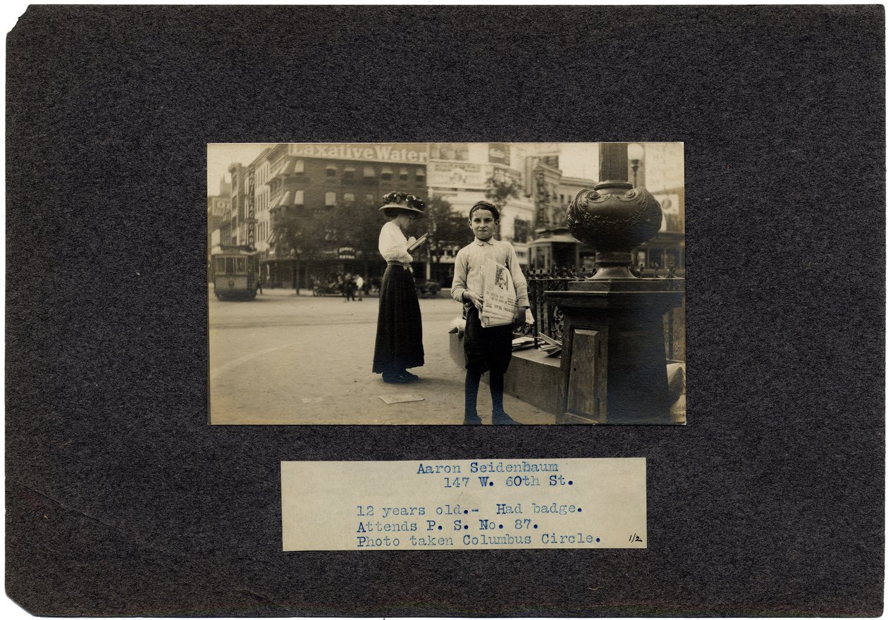 Aaron Seidenbaum, 147 West 60th Street, Nova Iorque de Lewis Wickes Hine