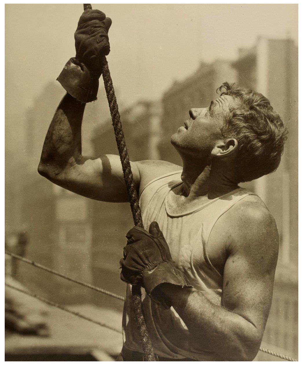 Construção civil empire state building, c.1930 de Lewis Wickes Hine